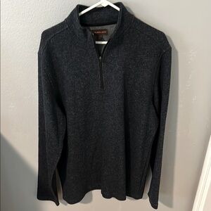 Men's Black Quarter-Zip Sweater